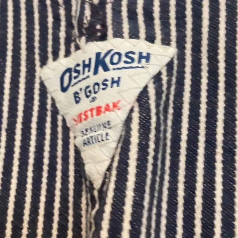 OshKosh B'gosh Blue and White Striped Kids Overalls